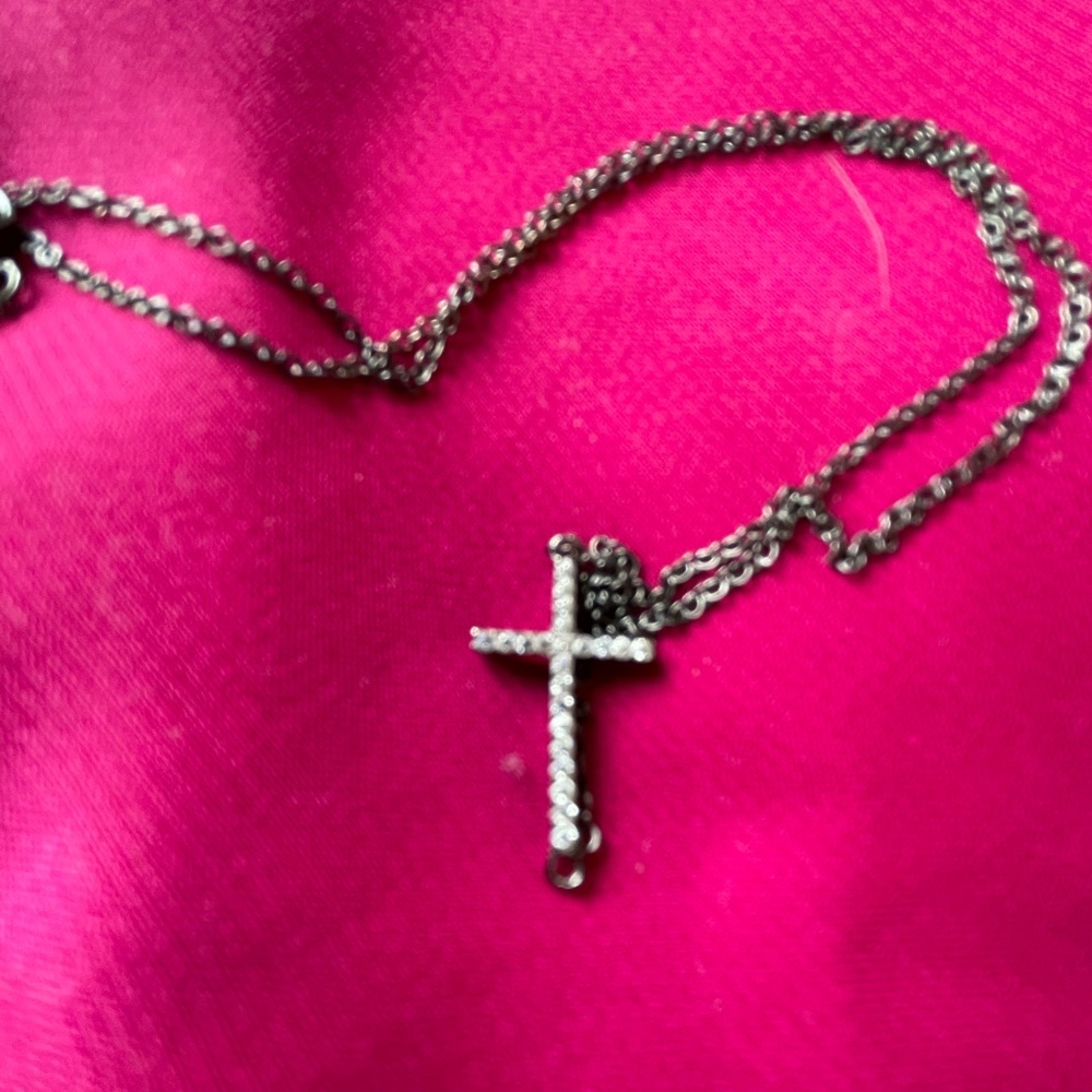 Lafonn 925 Sterling Sideways Cross